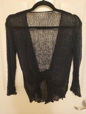 Delicate Black Knit Cardigan